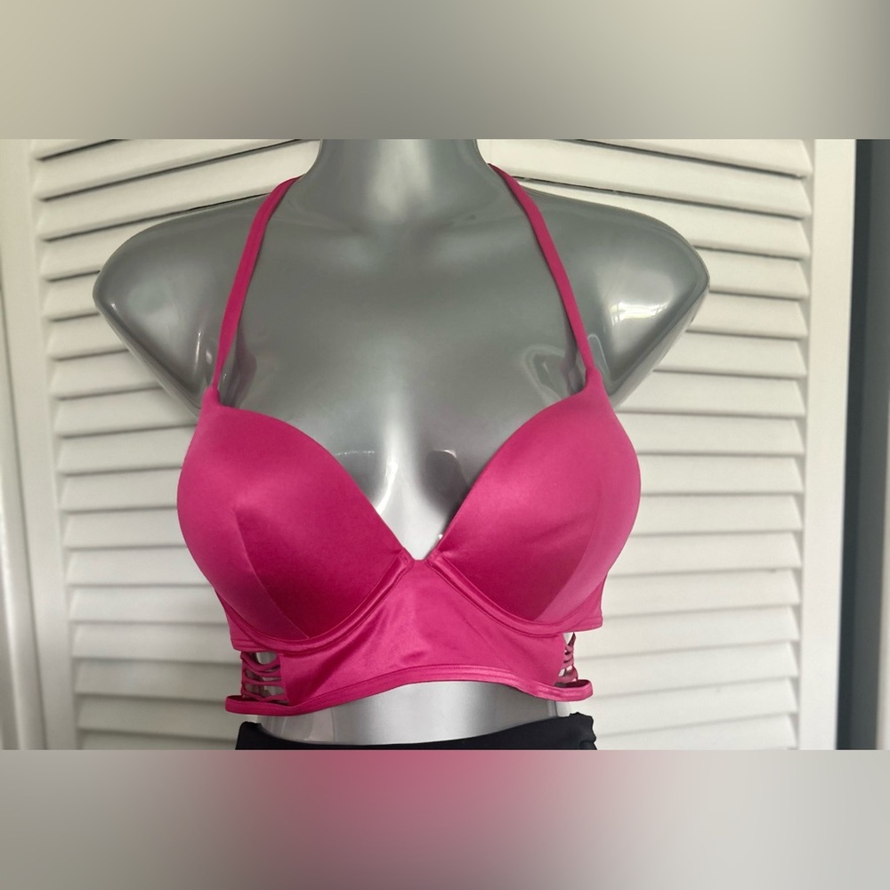Victoria’s Secret The Bombshell” halter top bikini top size 32 D